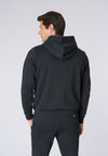Felpa in cotone con cappuccio tartan e zip