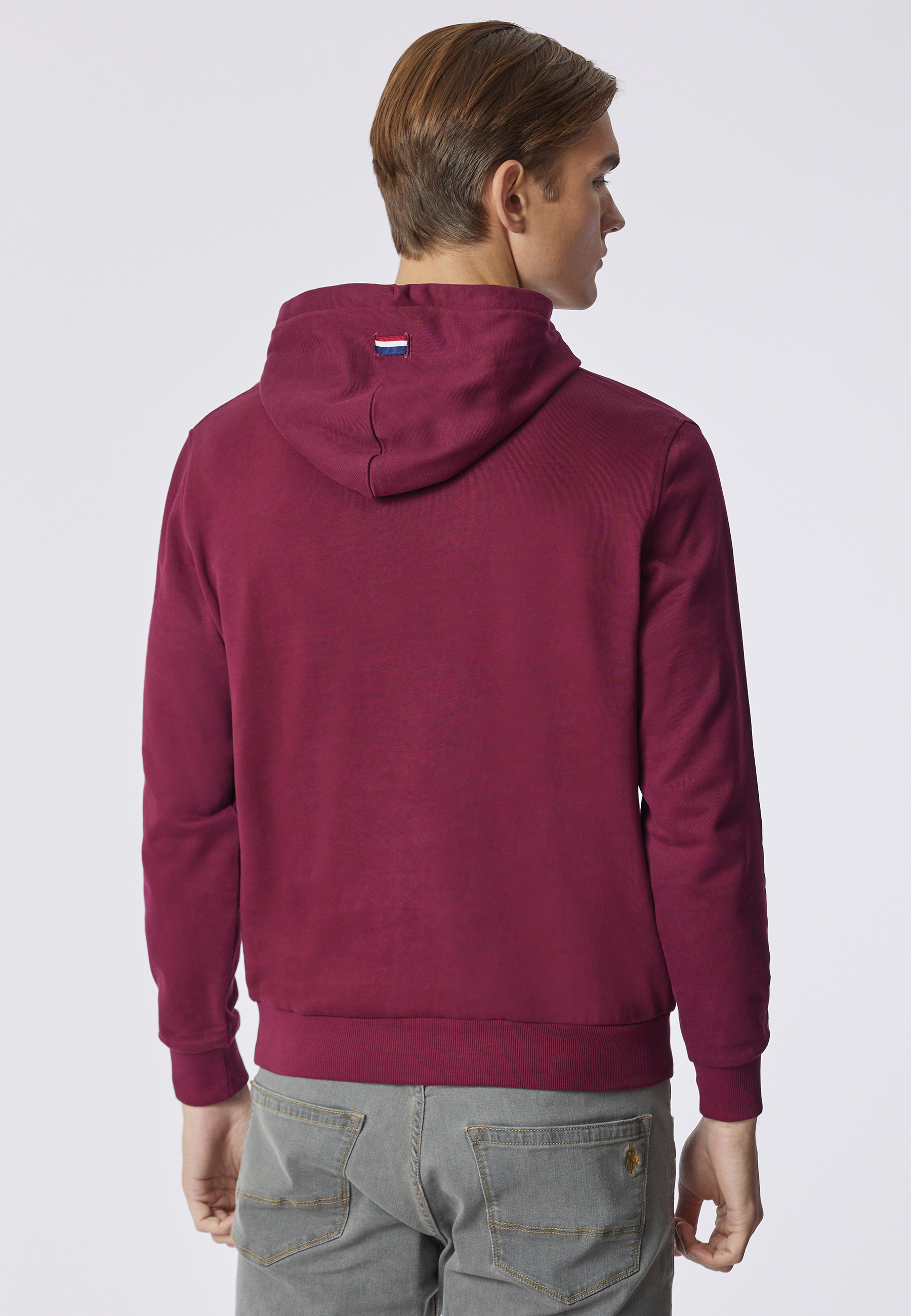 Felpa in cotone con cappuccio