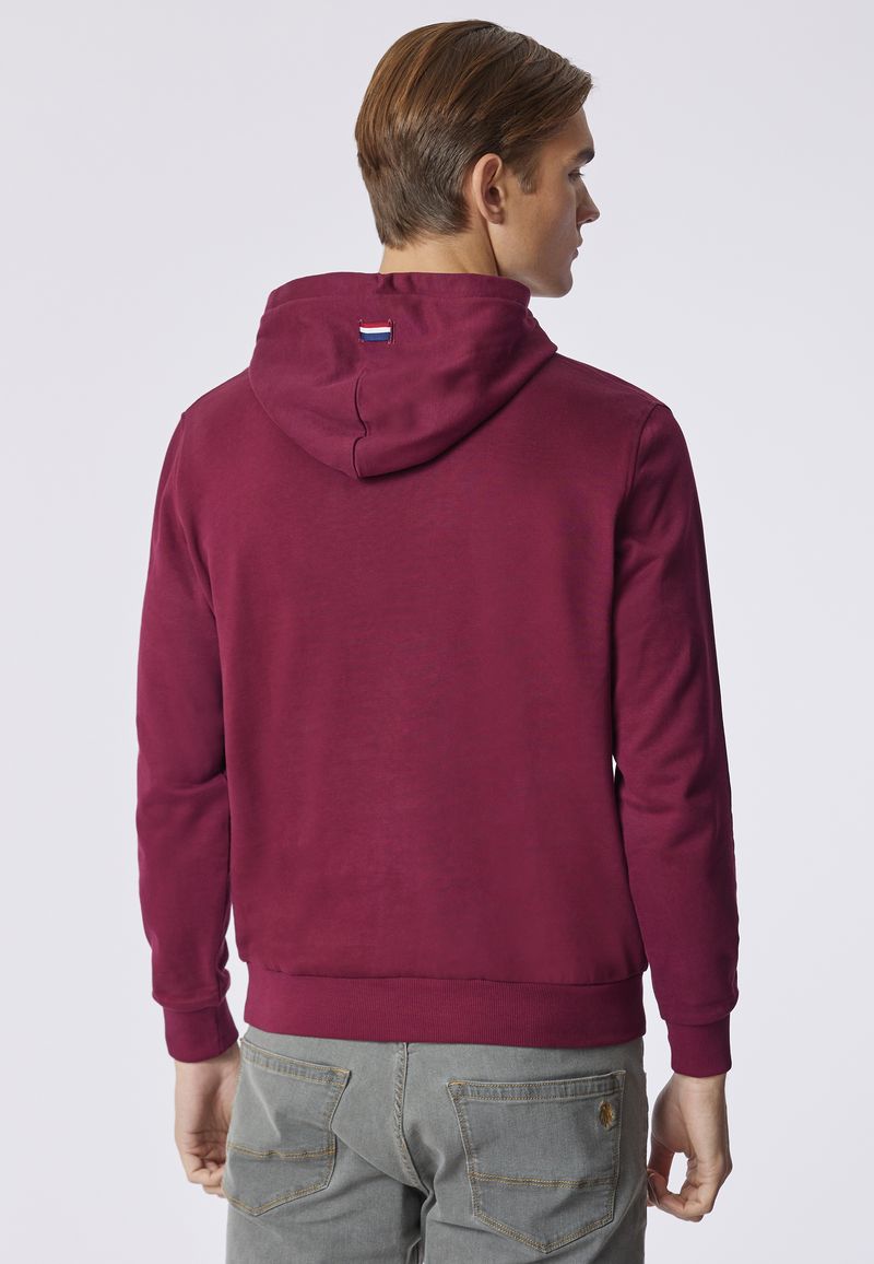 Felpa in cotone con cappuccio