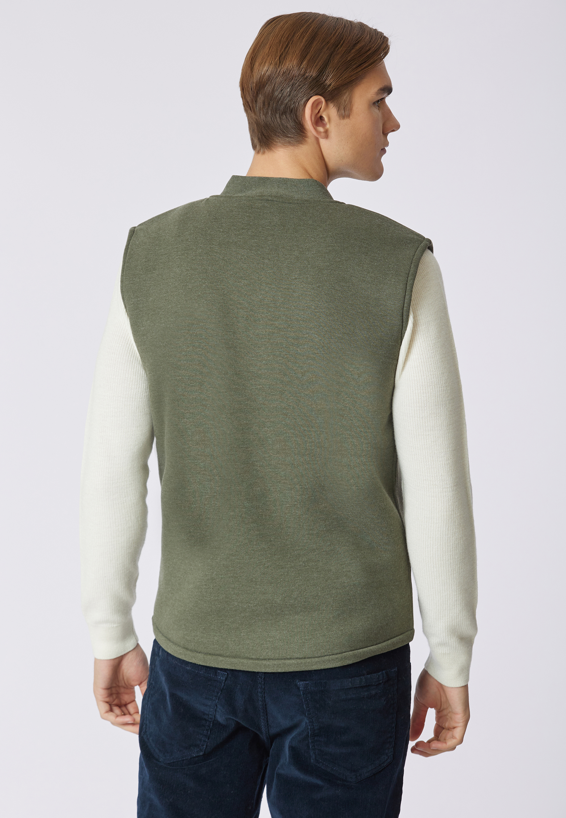 Gilet in felpa con chiusura zip
