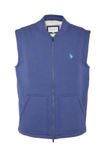 Gilet in felpa con chiusura zip