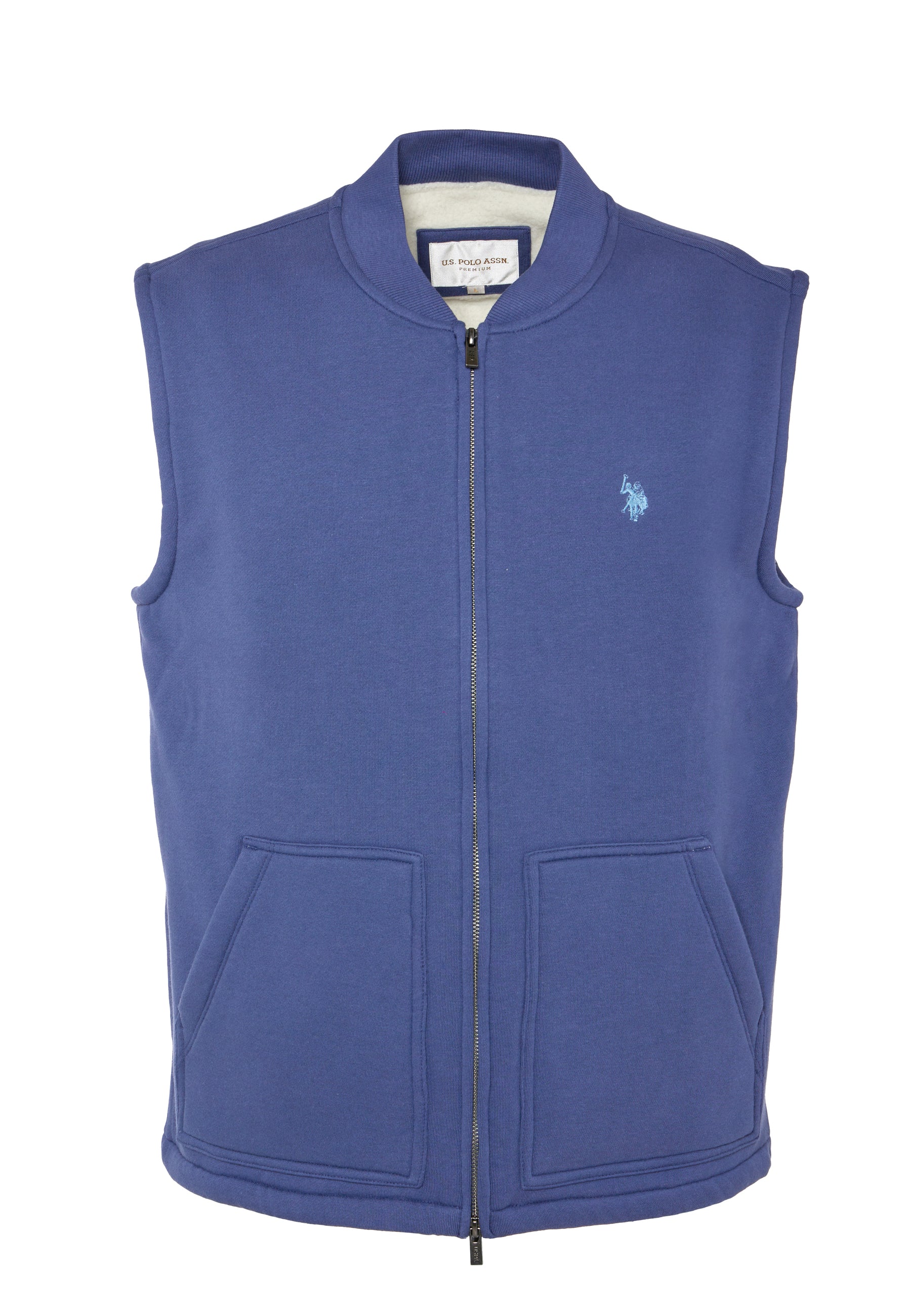 Gilet in felpa con chiusura zip