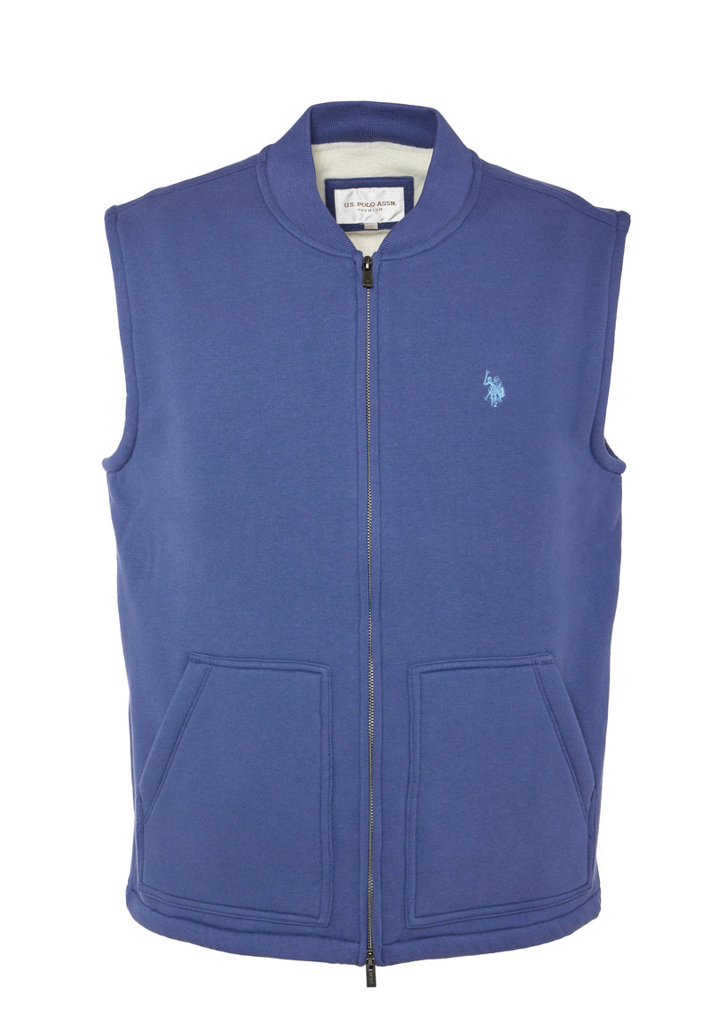 Gilet in felpa con chiusura zip