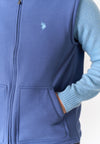 Gilet in felpa con chiusura zip