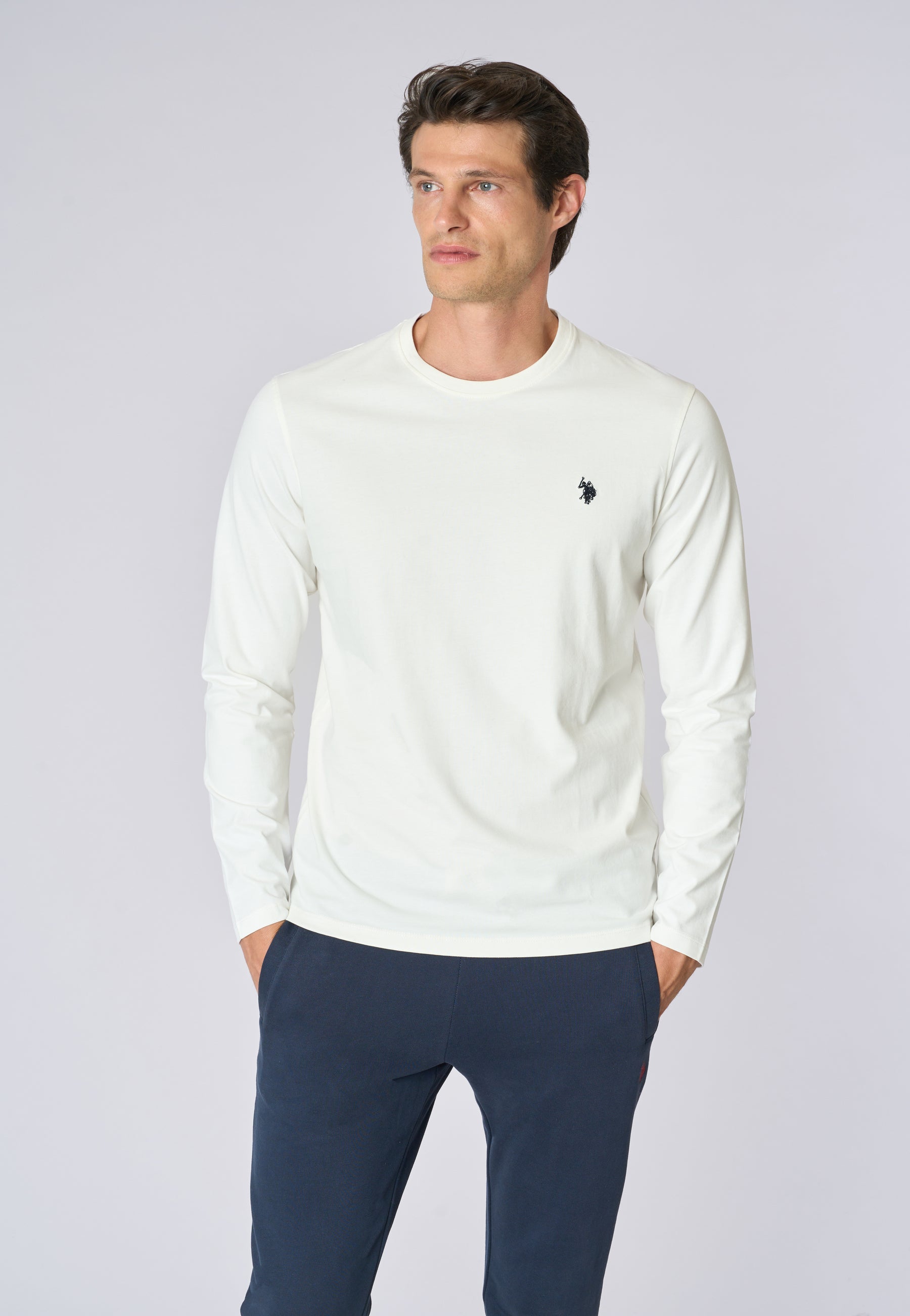 T-shirt a maniche lunghe in heavy jersey