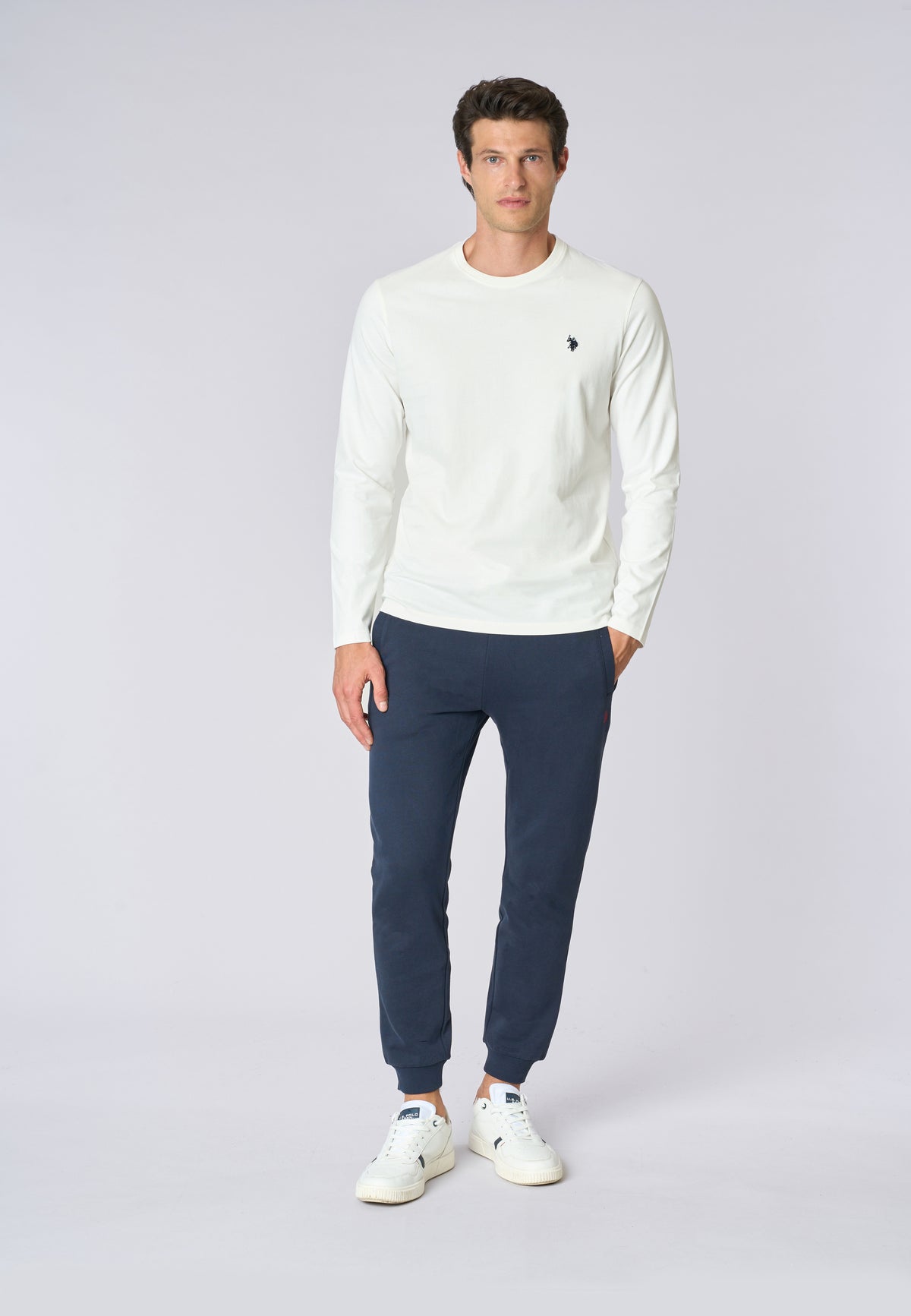 T-shirt a maniche lunghe in heavy jersey