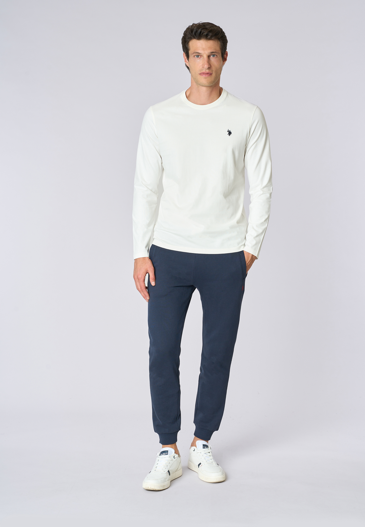 T-shirt a maniche lunghe in heavy jersey