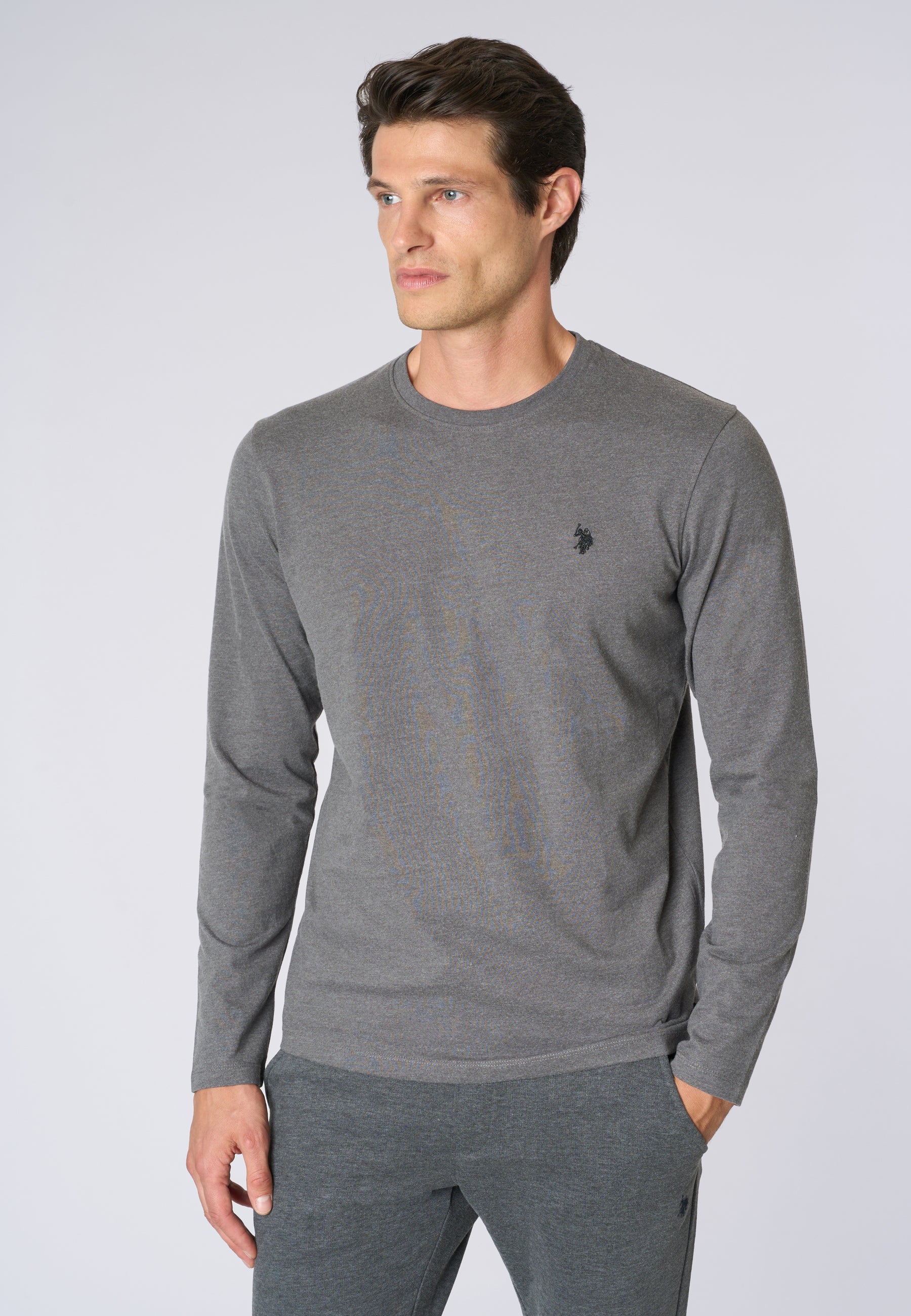 T-shirt a maniche lunghe in heavy jersey