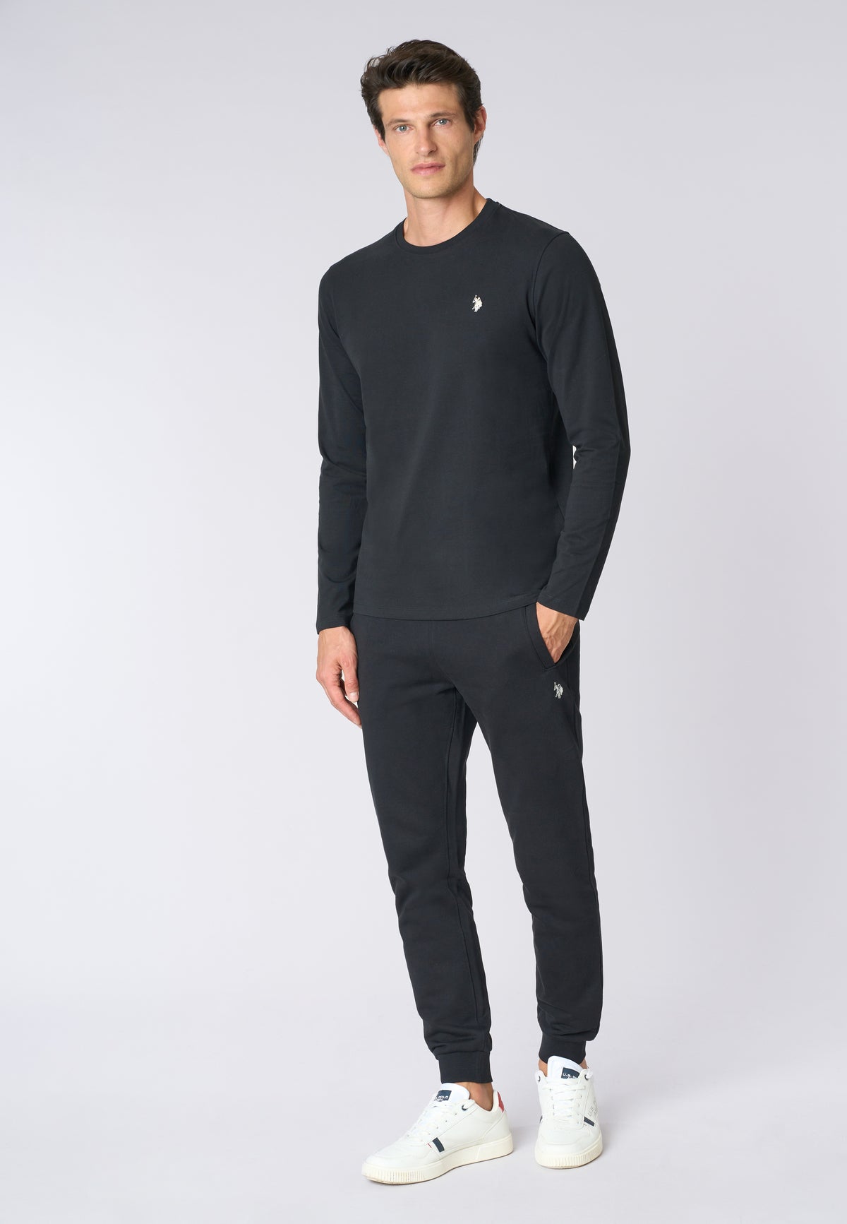 T-shirt a maniche lunghe in heavy jersey
