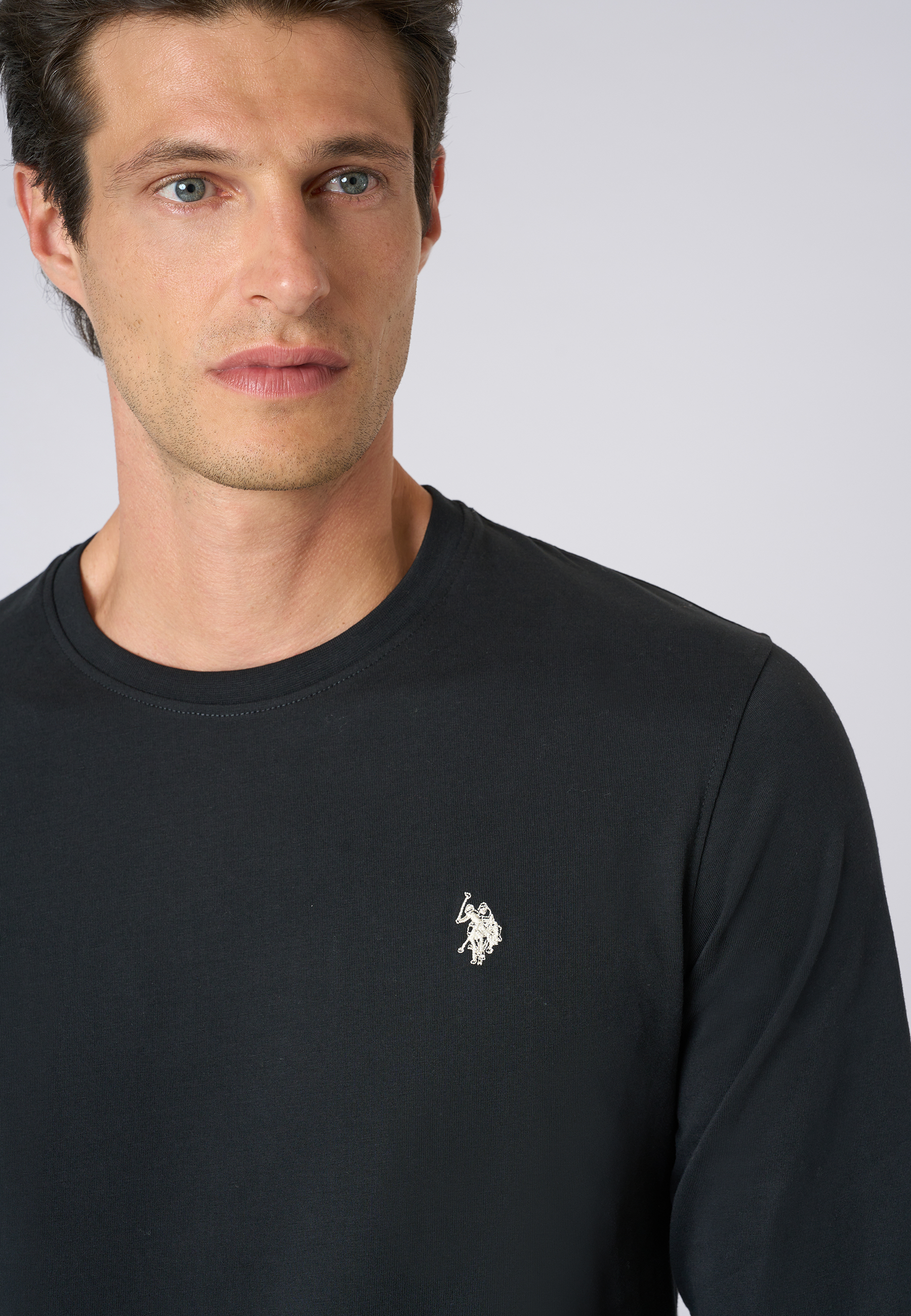 T-shirt a maniche lunghe in heavy jersey