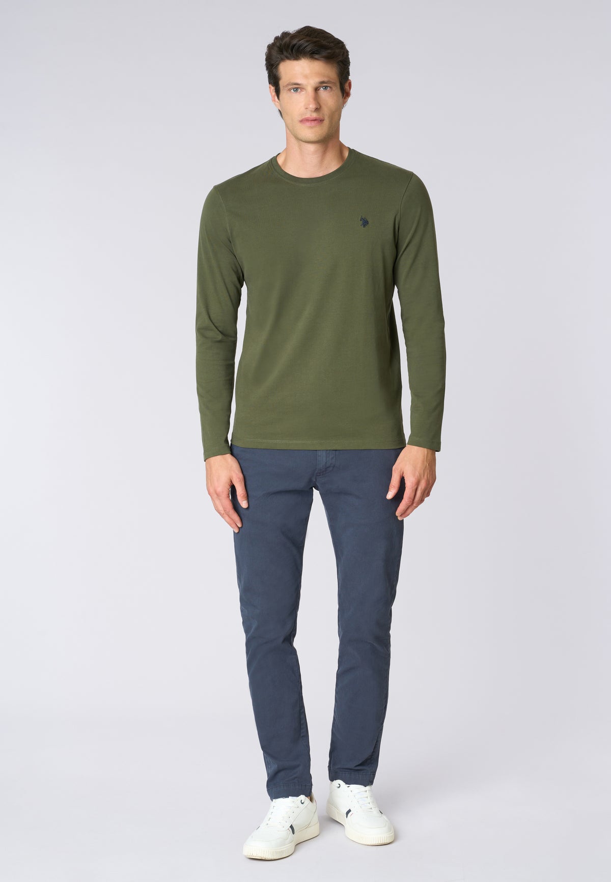 T-shirt a maniche lunghe in heavy jersey