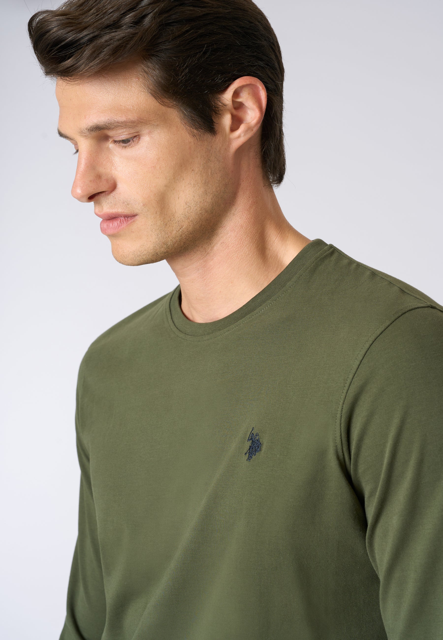 T-shirt a maniche lunghe in heavy jersey