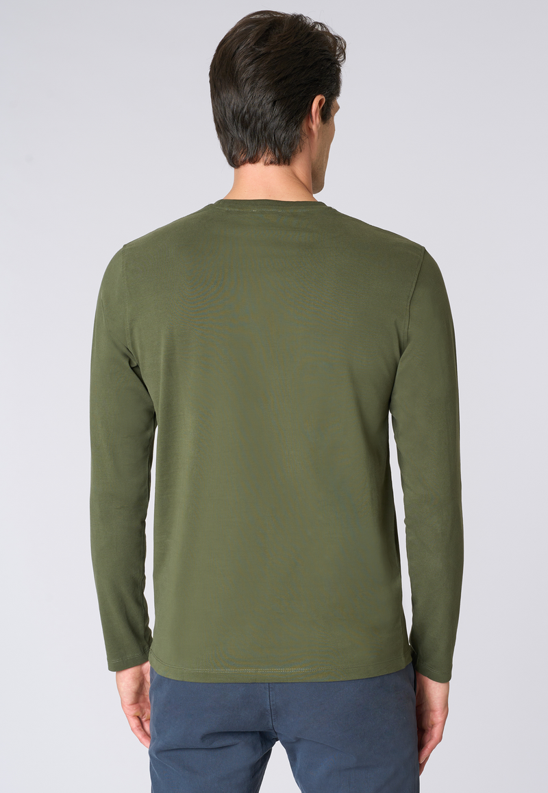 T-shirt a maniche lunghe in heavy jersey