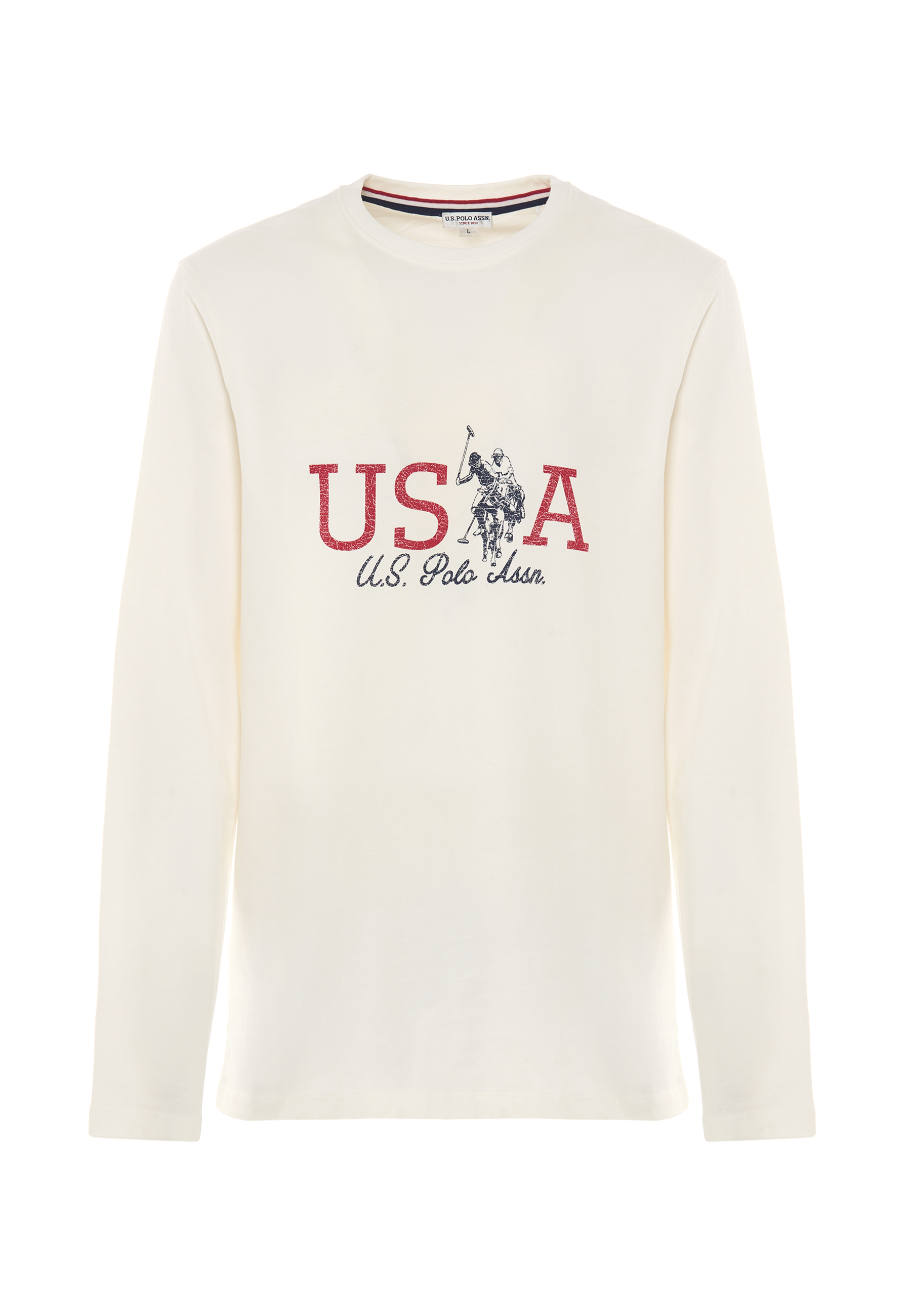 T-shirt a maniche lunghe in heavy jersey con motivo USPA