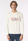 T-shirt a maniche lunghe in heavy jersey con motivo USPA