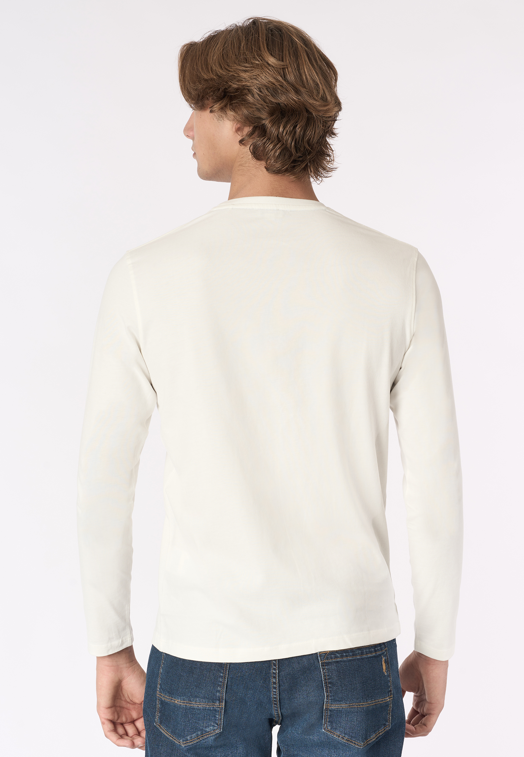 T-shirt a maniche lunghe in heavy jersey con motivo USPA