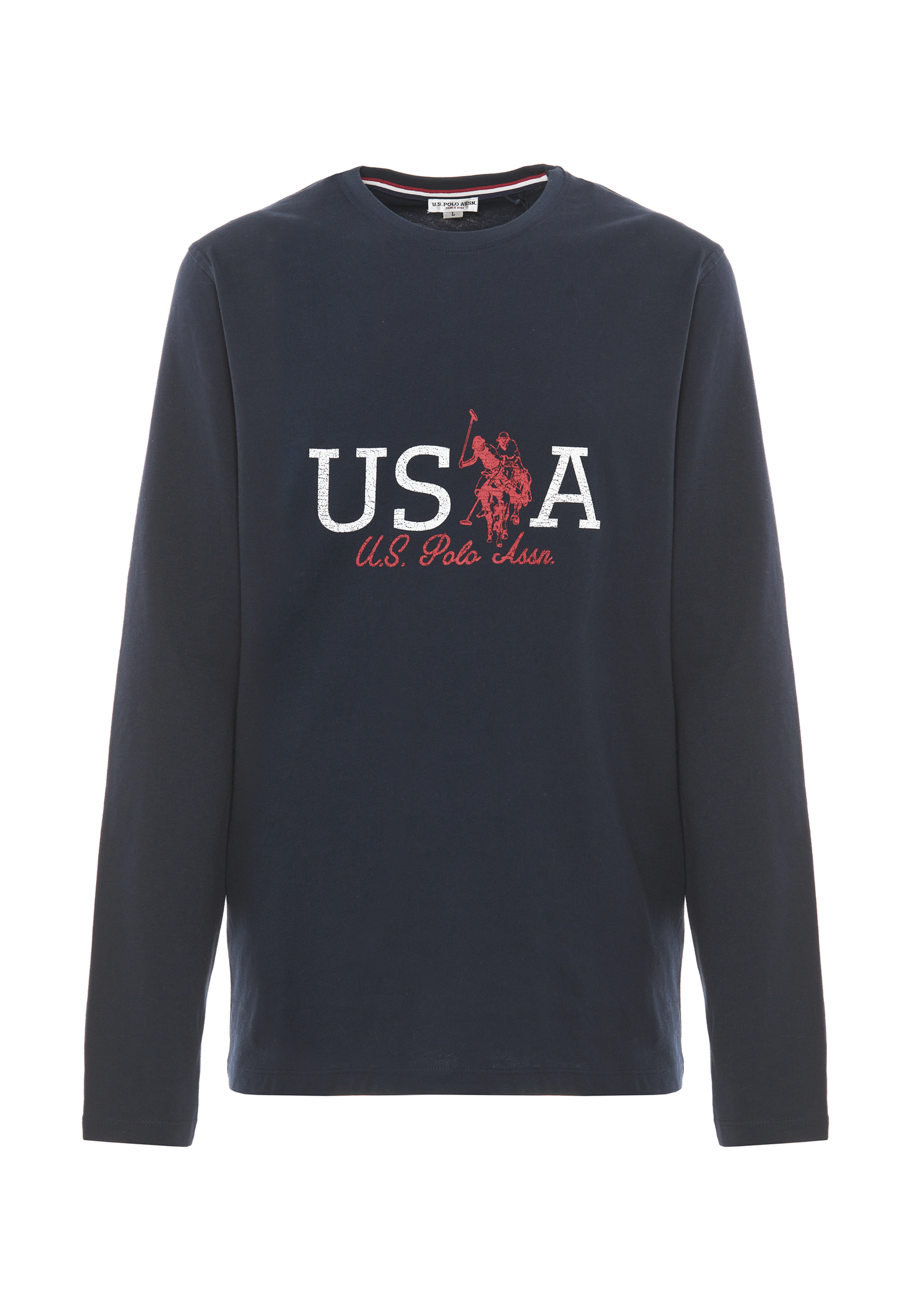 T-shirt a maniche lunghe in heavy jersey con motivo USPA