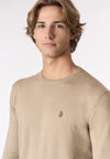 Maglia girocollo cotone e cashmere