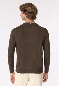 Maglia girocollo cotone e cashmere