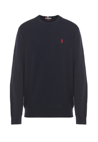 Maglia girocollo cotone e cashmere