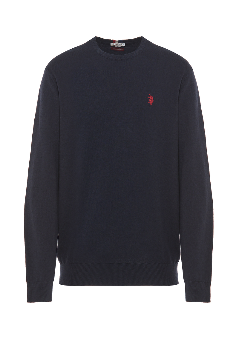 Maglia girocollo cotone e cashmere