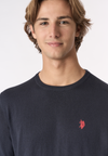 Maglia girocollo cotone e cashmere