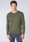 Maglia girocollo cotone e cashmere