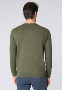 Maglia girocollo cotone e cashmere