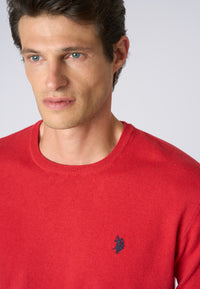 Maglia girocollo cotone e cashmere
