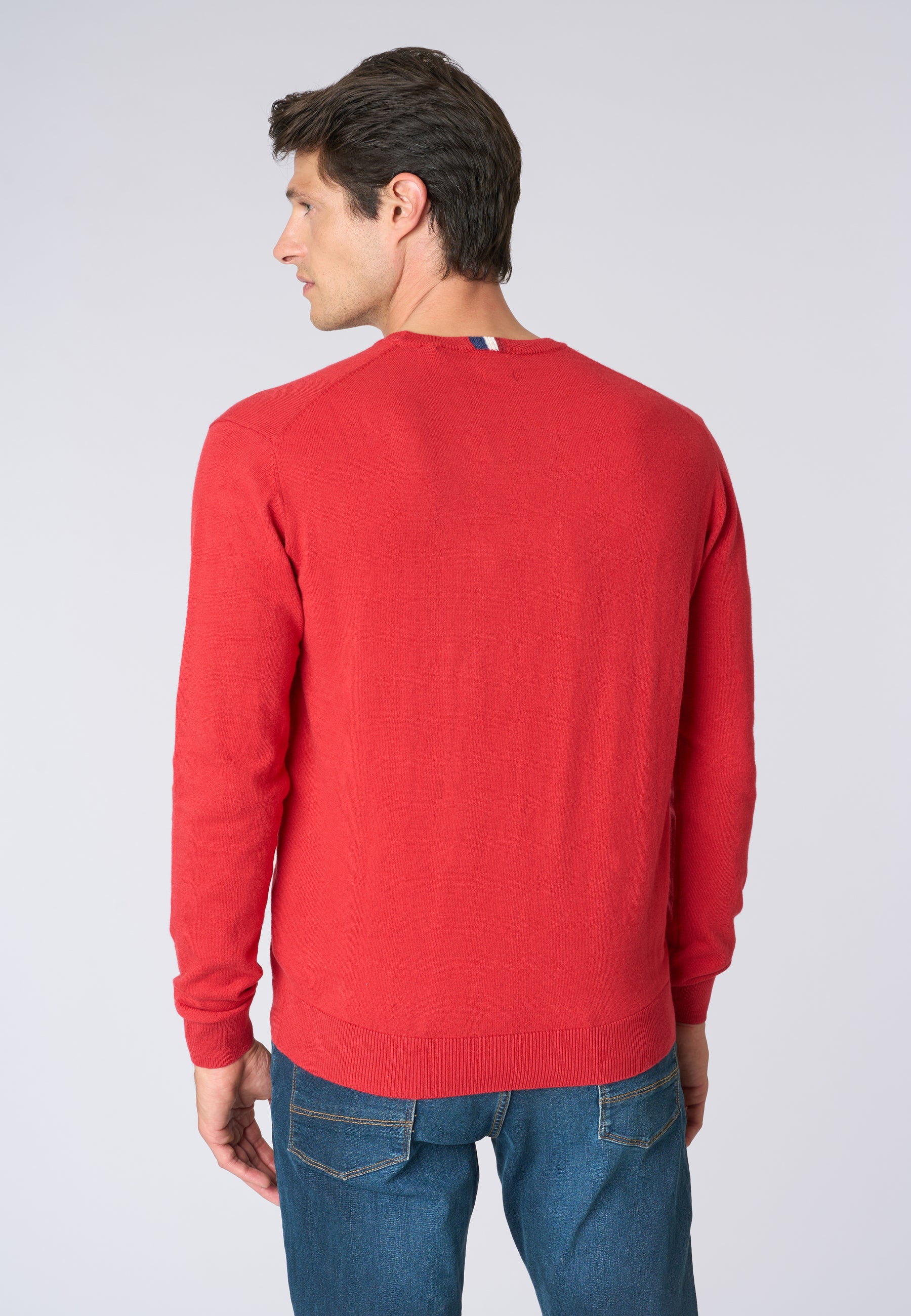 Maglia girocollo cotone e cashmere