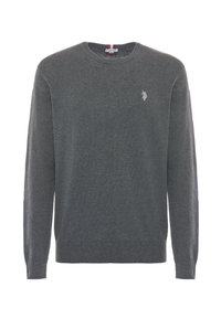 Maglia girocollo cotone e cashmere