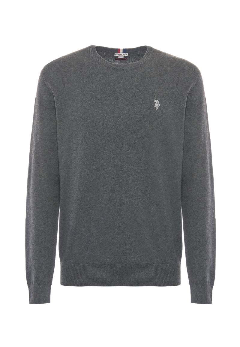 Maglia girocollo cotone e cashmere