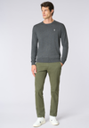Maglia girocollo cotone e cashmere