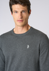 Maglia girocollo cotone e cashmere