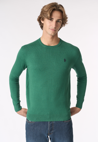Maglia girocollo cotone e cashmere
