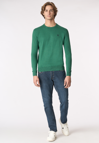 Maglia girocollo cotone e cashmere