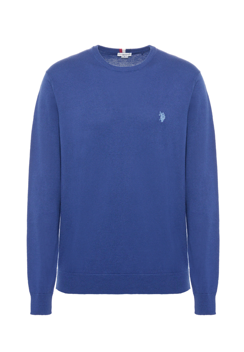 Maglia girocollo cotone e cashmere