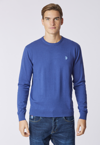 Maglia girocollo cotone e cashmere