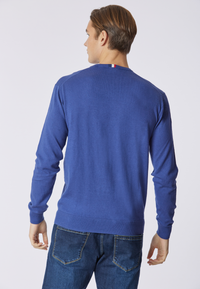 Maglia girocollo cotone e cashmere