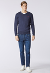 Maglia scollo a V cotone e cashmere