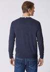 Maglia scollo a V cotone e cashmere