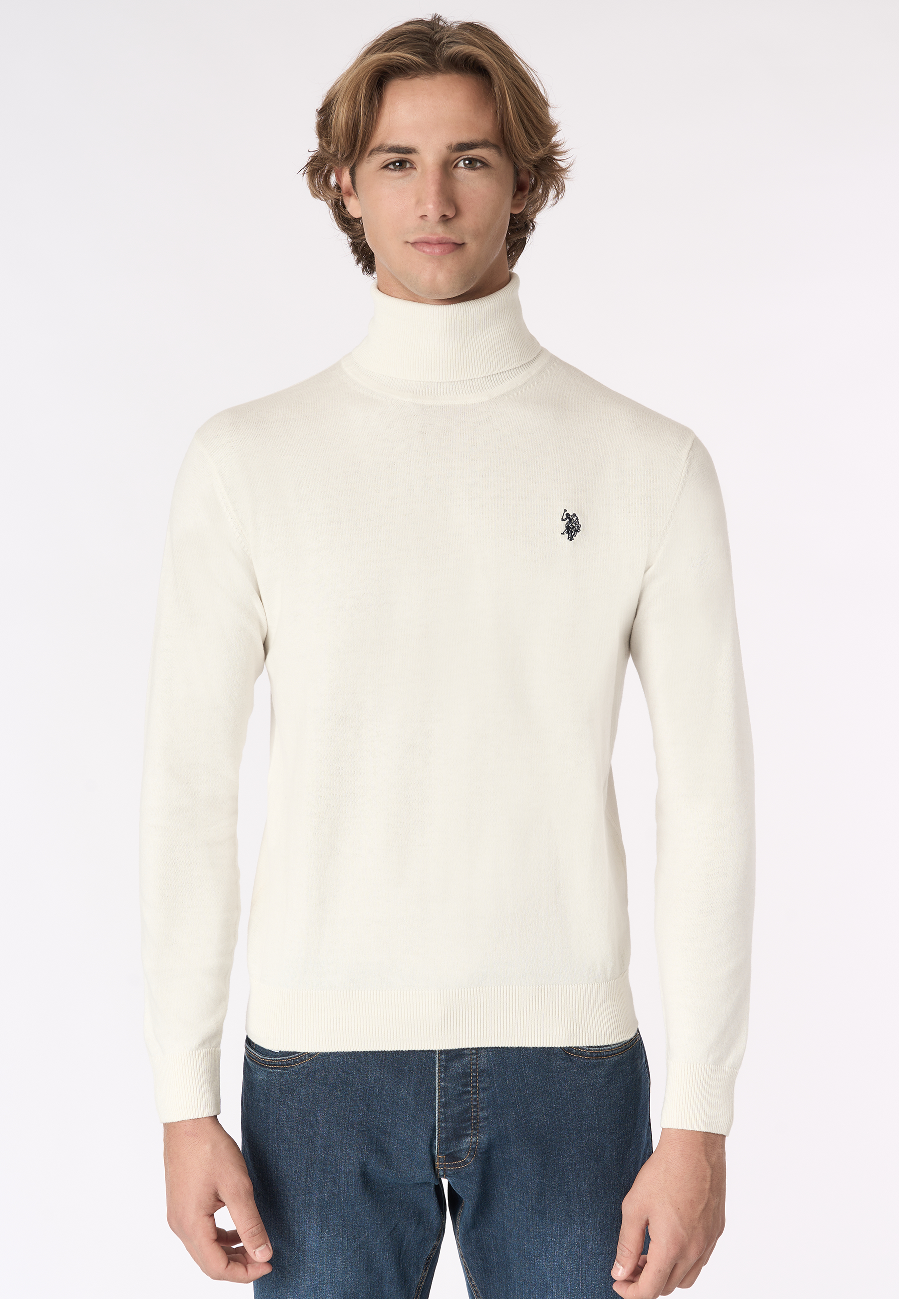 Maglia dolcevita cotone e cashmere