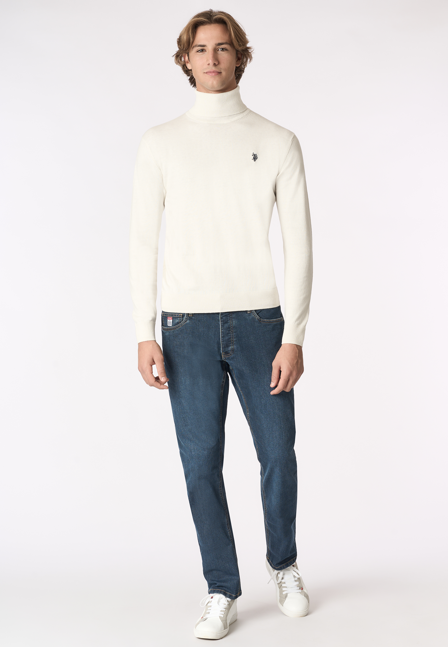 Maglia dolcevita cotone e cashmere