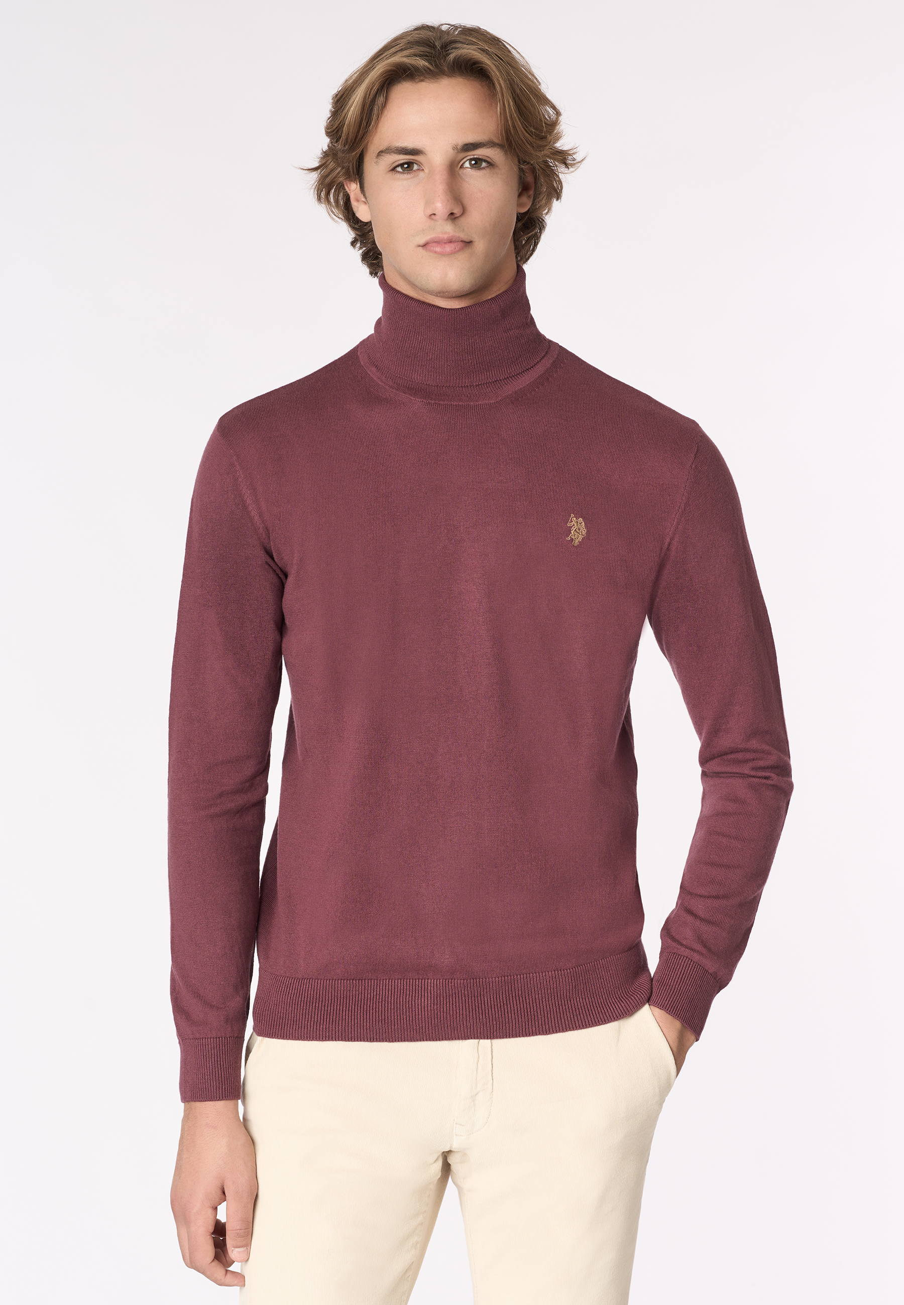 Maglia dolcevita cotone e cashmere