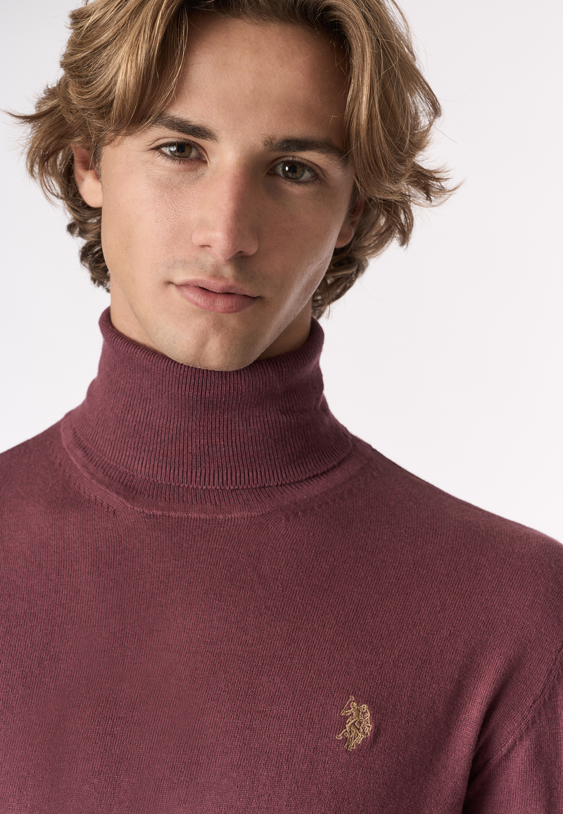 Maglia dolcevita cotone e cashmere