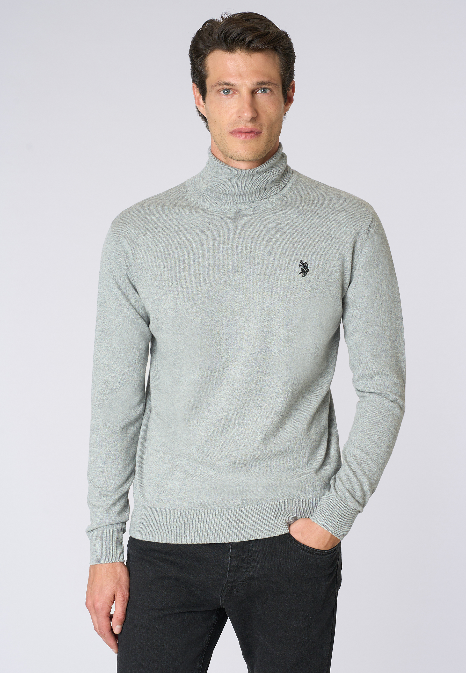 Maglia dolcevita cotone e cashmere