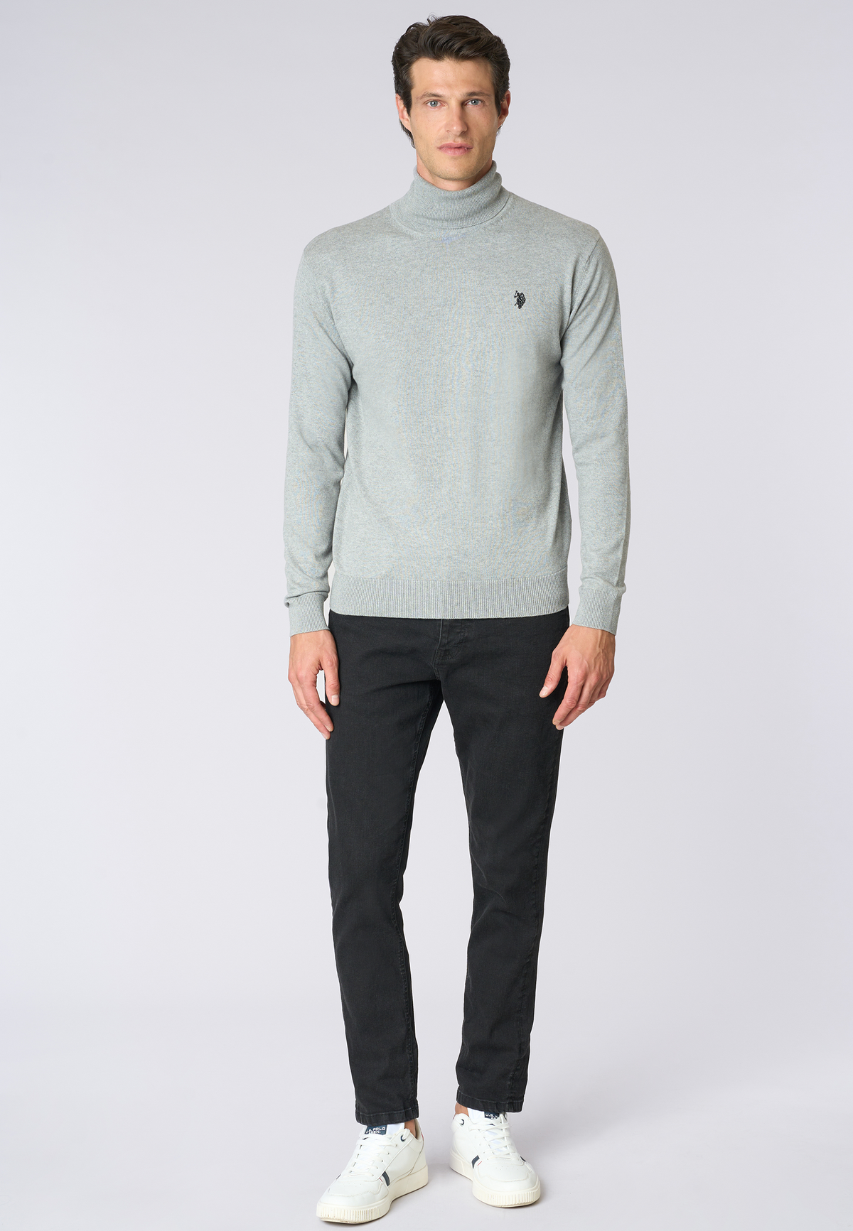 Maglia dolcevita cotone e cashmere