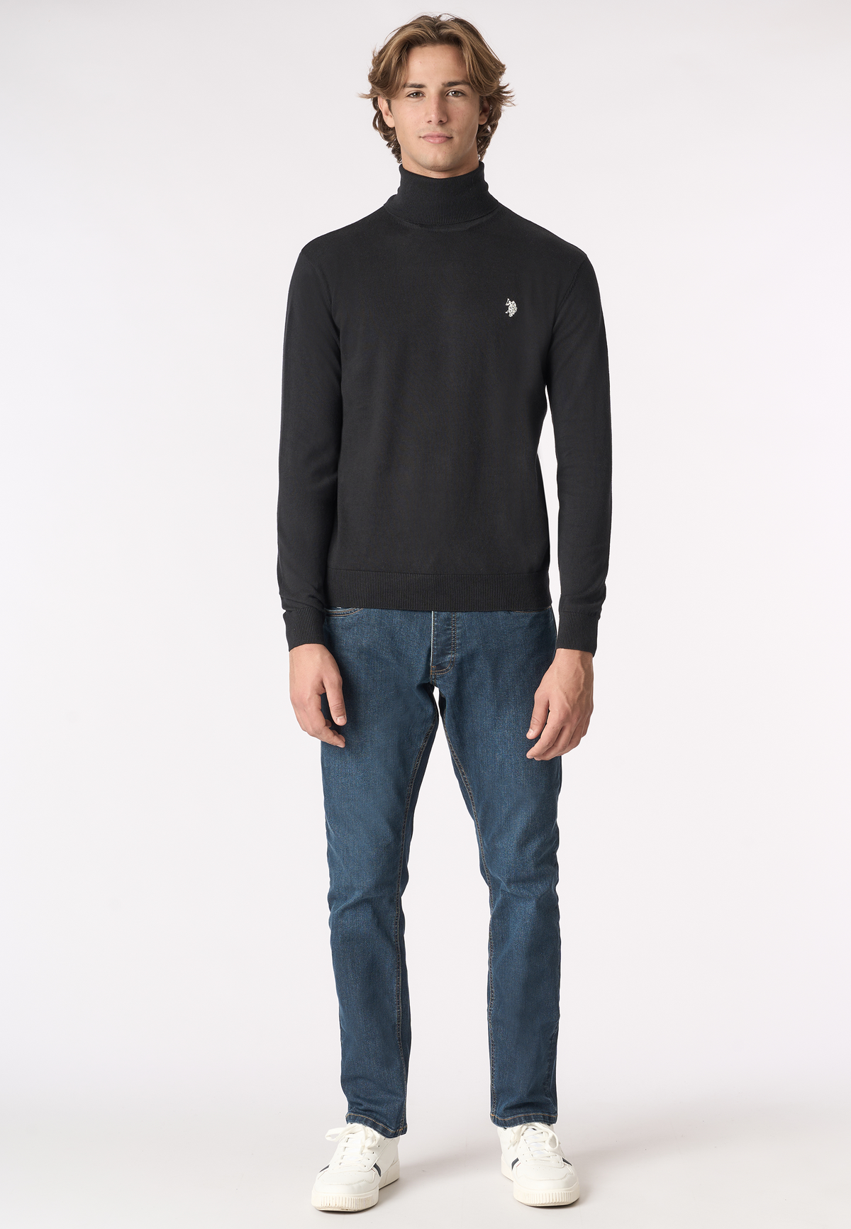 Maglia dolcevita cotone e cashmere