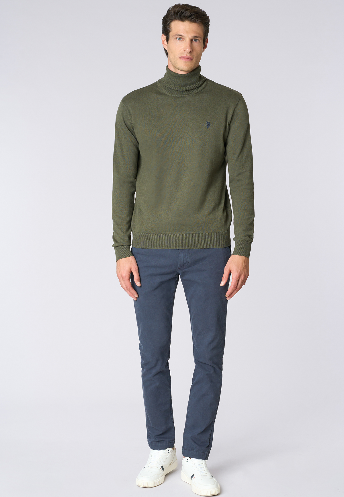Maglia dolcevita cotone e cashmere