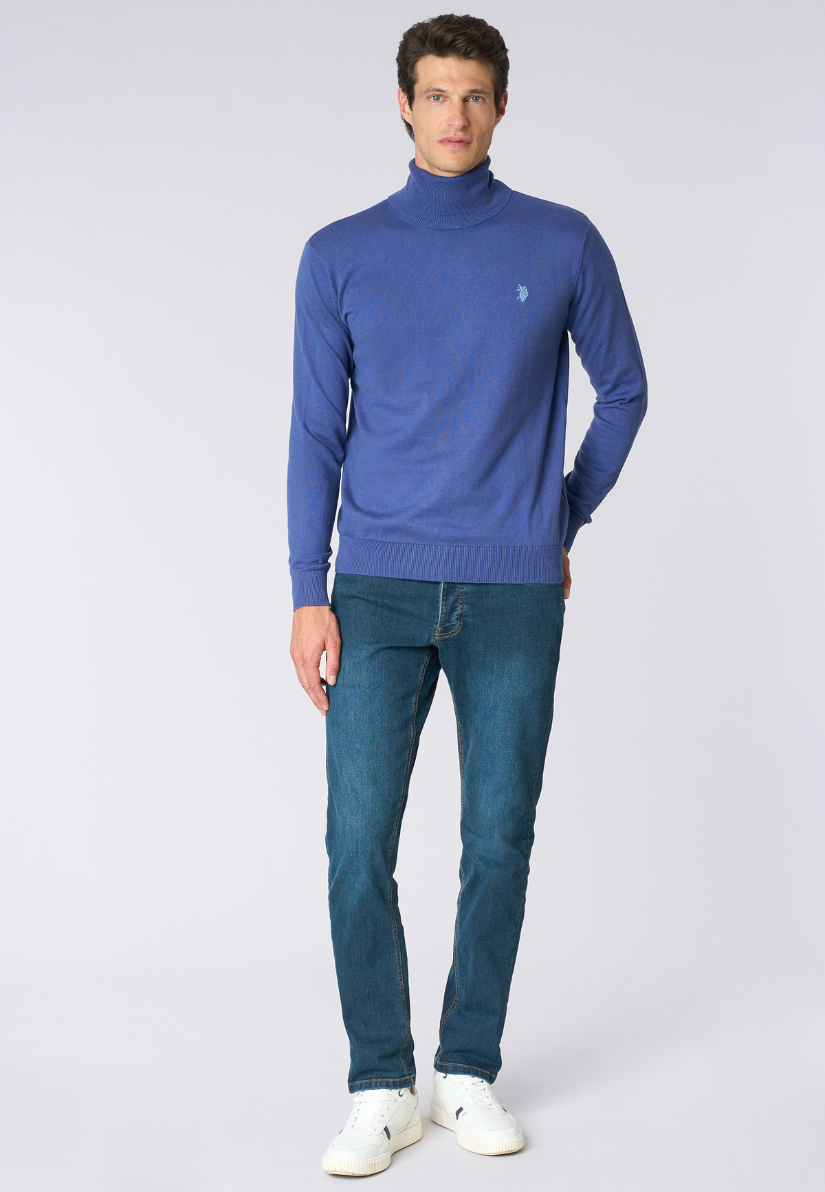 Maglia dolcevita cotone e cashmere